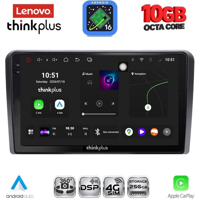 LENOVO LTM 11744_CPA  (9inc) MULTIMEDIA TABLET for GOLF 4 mod. 1998-2003