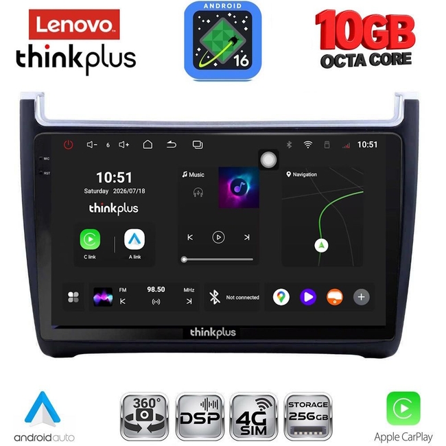 LENOVO LTM 11757_CPA (9inc) MULTIMEDIA TABLET for VW POLO mod. 2014-2017