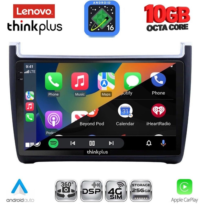 LENOVO LTM 11757_CPA (9inc) MULTIMEDIA TABLET for VW POLO mod. 2014-2017