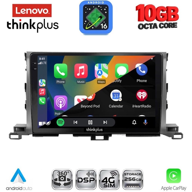 LENOVO LTM 11700_CPA (10inc) MULTIMEDIA TABLET for TOYOTA HIGHLANDER mod. 2014-2019