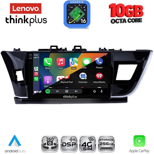 LENOVO LTM 11714BIG_CPA (10inc) MULTIMEDIA TABLET for TOYOTA COROLLA mod. 2013-2016