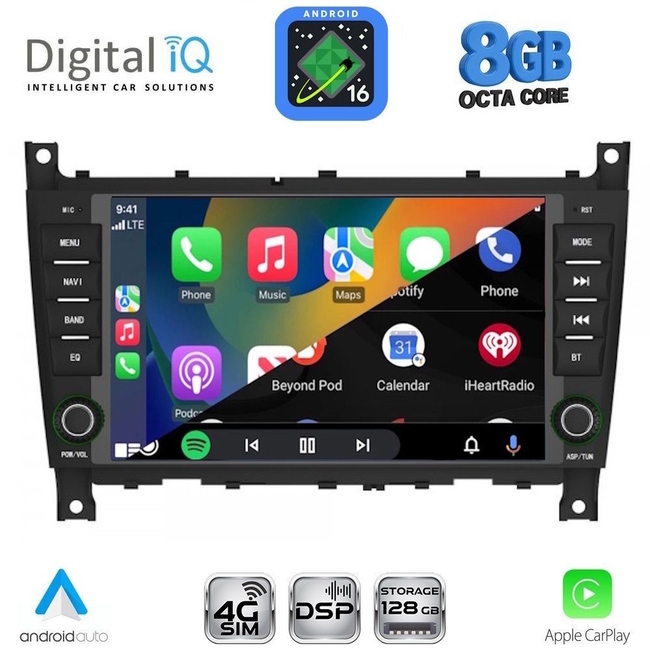 DIGITAL IQ BLM 593_CPA (7" DECK) MULTIMEDIA OEM for MERCEDES C W203 – CLK W209 mod. 2004-2008