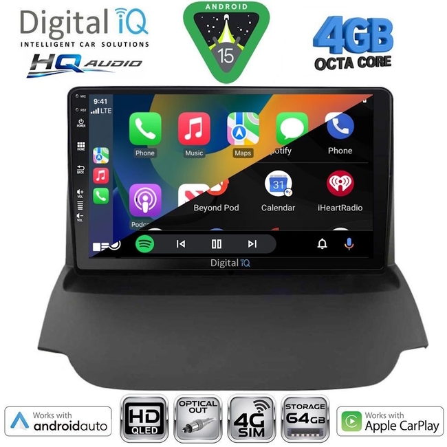 DIGITAL IQ BXK 19151A_CPAA (9inc) MULTIMEDIA TABLET for FORD ECOSPORT  mod. 2012-2018