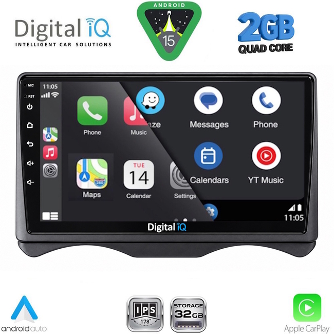 DIGITAL IQ RSD 1091_CPA (9inc) MULTIMEDIA TABLET for CITROEN C3 mod. 2001-2009 (DASHBOARD)