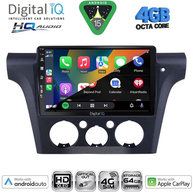DIGITAL IQ BXK 19441CL_CPAA (9inc) MULTIMEDIA TABLET for MITSUBISHI OUTLANDER mod. 2001-2005 with CLIMA