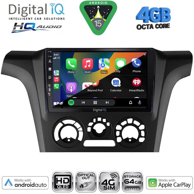 DIGITAL IQ BXK 19441AC_CPAA (9inc) MULTIMEDIA TABLET for MITSUBISHI OUTLANDER mod. 2001-2005 with A/C