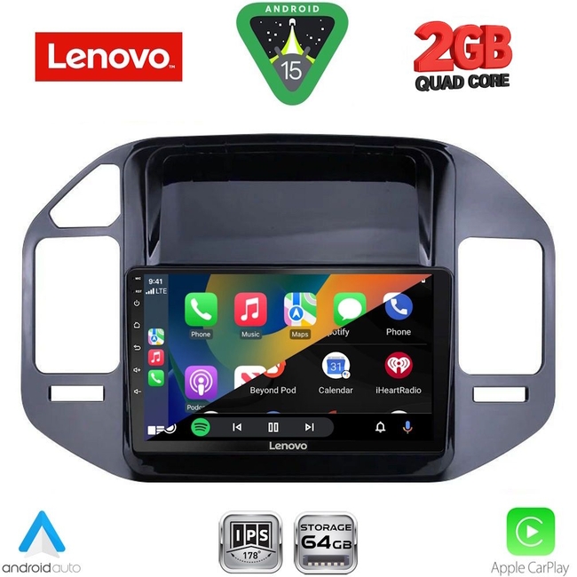 LENOVO LVD 2444BL_CPA (9inc) MULTIMEDIA TABLET for MITSUBISHI PAJERO mod. 1999-2006