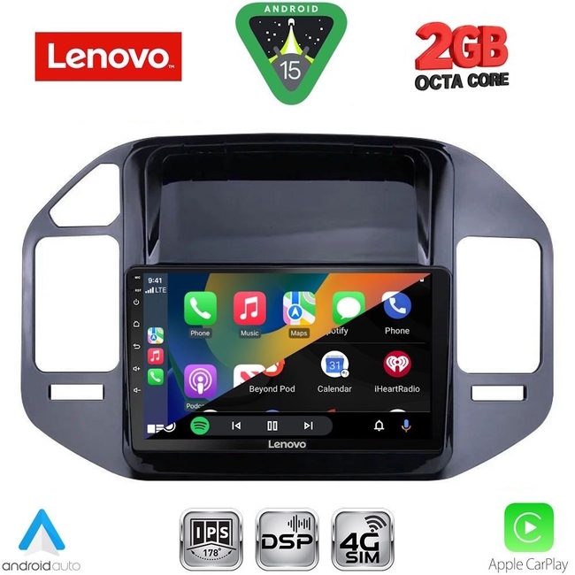 LENOVO LVF 5444BL_CPA (9inc) MULTIMEDIA TABLET for MITSUBISHI PAJERO mod. 1999-2006