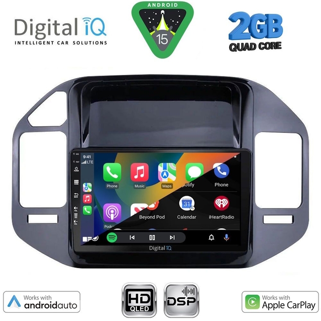 DIGITAL IQ BXC 3444BL_CPAA (9inc) MULTIMEDIA TABLET for MITSUBISHI PAJERO mod. 1999-2006