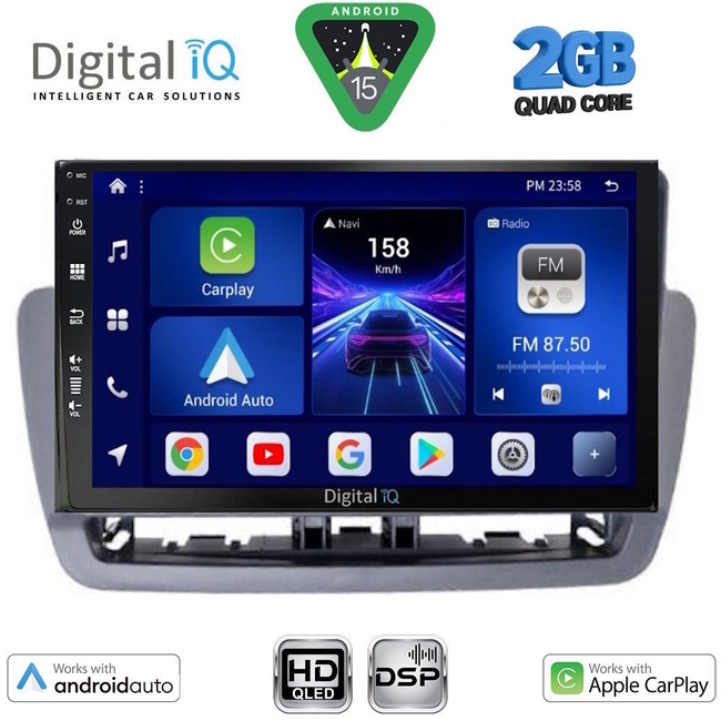 DIGITAL IQ BXC 3572GR_CPAA (9inc) MULTIMEDIA TABLET for SEAT IBIZA mod. 2012-2015