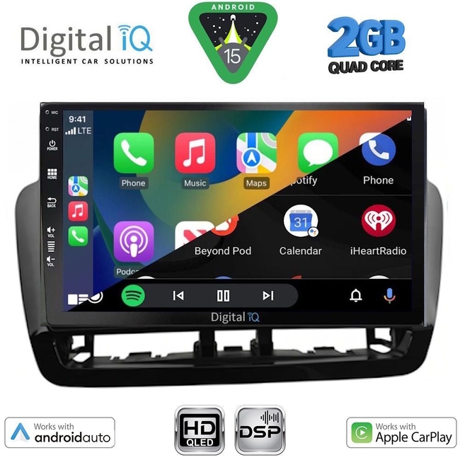 DIGITAL IQ BXC 3572GR_CPAA (9inc) MULTIMEDIA TABLET for SEAT IBIZA mod. 2012-2015