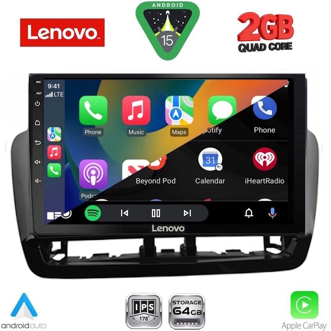 LENOVO LVD 2572BL_CPA (9inc) MULTIMEDIA TABLET for SEAT IBIZA mod. 2012-2015