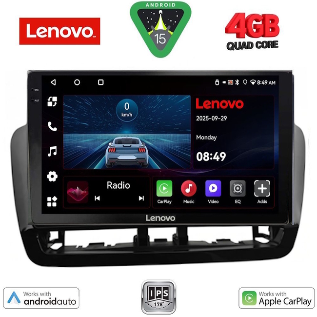 LENOVO LVE 8572GR_CPAA (9inc) MULTIMEDIA TABLET for SEAT IBIZA mod. 2012-2015