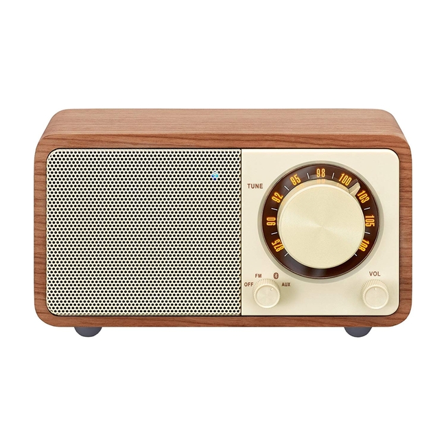 Sangean WR-7 Walnut (Genuine Mini) - Ραδιόφωνο Bluetooth με ξύλινη καμπίνα