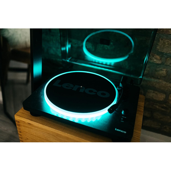 Lenco LS-50 LED USB Black - Belt Drive - Με ενισχυτή -Ηχεία