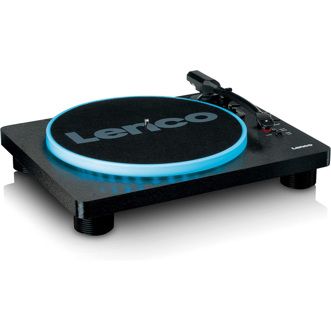 Lenco LS-50 LED USB Black - Belt Drive - Με ενισχυτή -Ηχεία