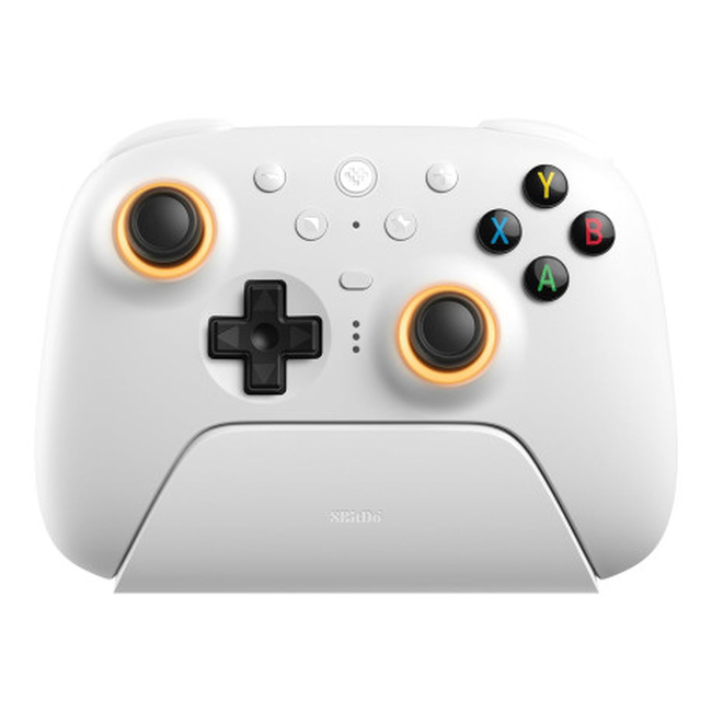 8Bitdo Ultimate 2 Ασύρματο χειριστήριο Λευκό (RET00508) για Windows &amp; Android, TMR Joysticks, Hall Effect/Tactile Triggers