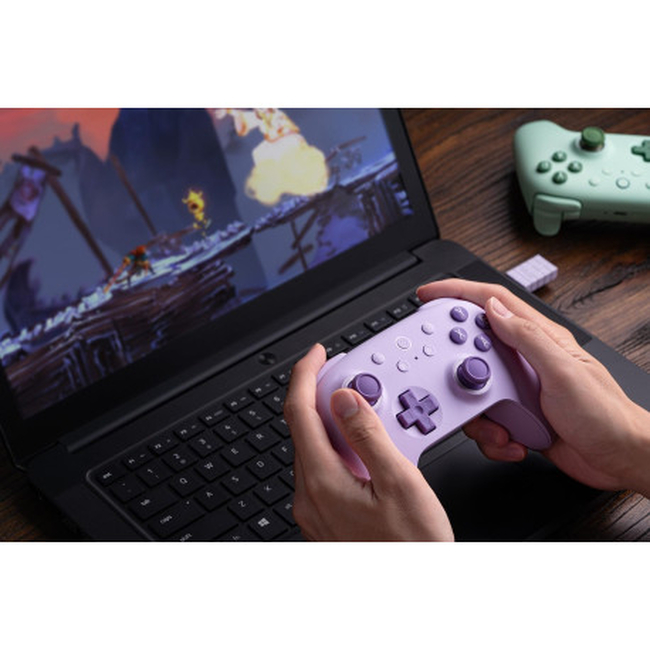8BitDo Ultimate 2C Wireless BΤ and 2.4Ghz Pad Purple (RET00469) χειριστήριο συμβατό με PC &amp; Android με 1000 Hz Polling Rate