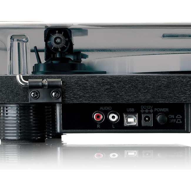 Lenco LS-50 LED USB Black - Belt Drive - Με ενισχυτή -Ηχεία