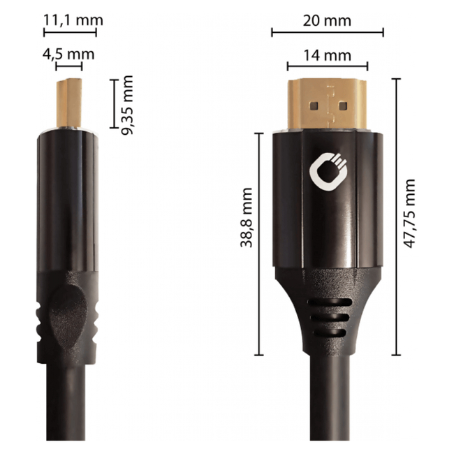 Oehlbach Black Magic MKII Καλώδιο HDMI® 2.1 48Gbps 8K/60Hz  5m (92496) ιδανικό για PS5, XBOX Μαύρο (Τεμάχιο)