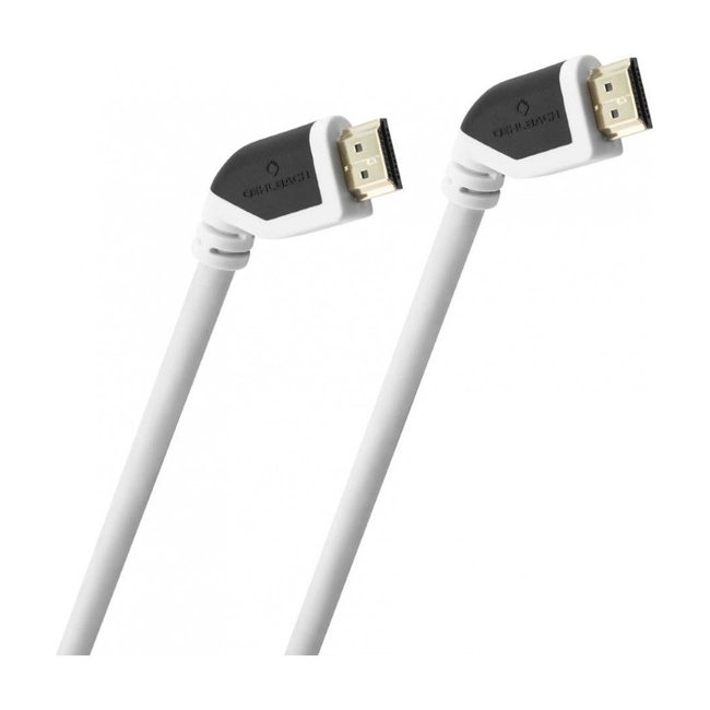 Oehlbach Shape Magic 4K Καλώδιο HDMI® με Γωνιακά Βύσματα 40° 1.2m White (Τεμάχιο)