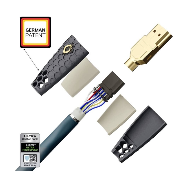 Oehlbach Flex Evolution Καλώδιο Υψηλής Ποιότητας HDMI 2.1 8K/60HZ με προστασία σπασίματος 2μ ( Τεμάχιο)