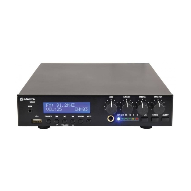Adastra UM60 100V/8Ω - USB/SD/FM & Bluetooth 60W