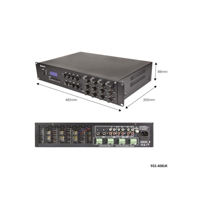 Adastra A8 Τετραπλός Στερεοφωνικός Ενισχυτής 4x2x200W 2U