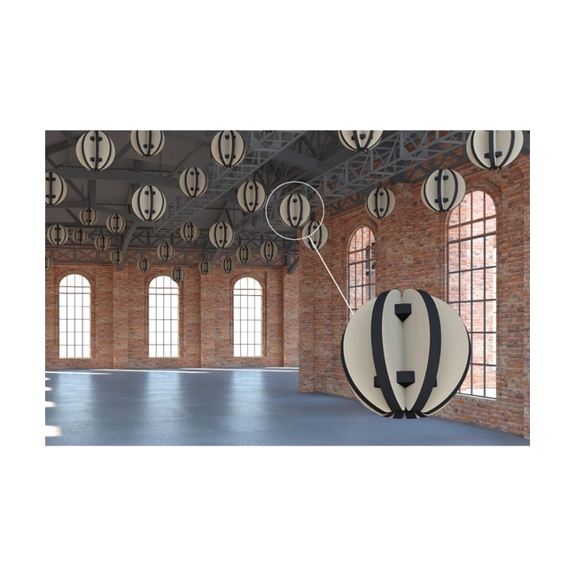 Audiodesigner Radial Sphere White Ηχοαπορροφητικό Πάνελ Πολυεστέρα Σφαίρα 500 mm (2 Τεμάχια)