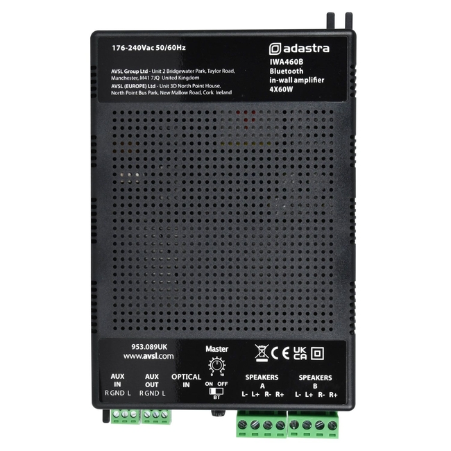 Adastra IWA460B Εντοιχιζόμενος Ενισχυτής 4 x 60W με Bluetooth