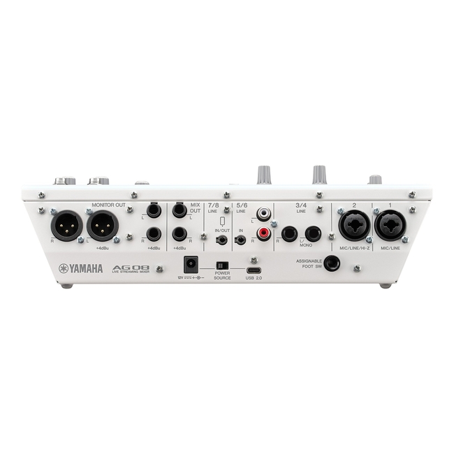 Yamaha AG-08-WHITE Live Streaming Mixer 