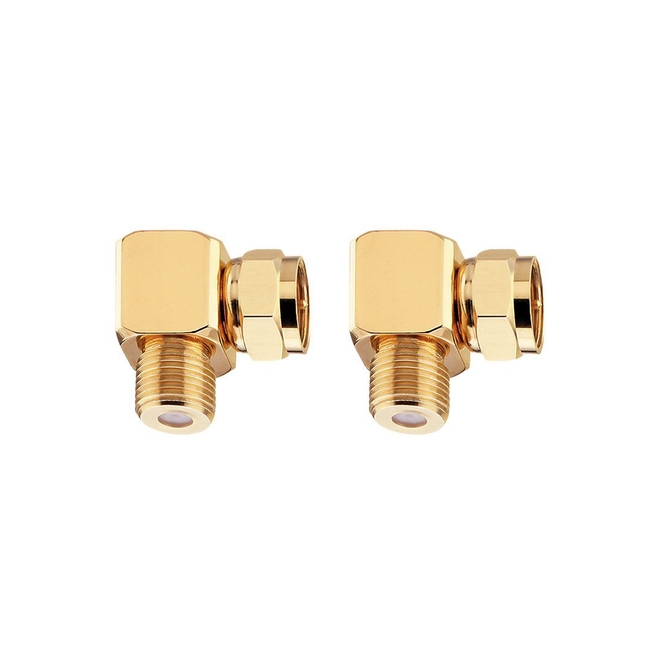 Oehlbach Antenna F-AD 90 Γωνιακός Αντάπτορας F-plug (2 Τεμάχια)