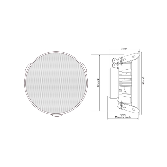 Adastra SL4 Ηχείο Οροφής 4″ 8Ω 20W (Ζεύγος)