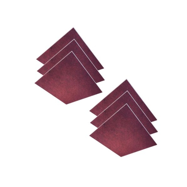 Audiodesigner Colour Ceiling Panels Red/Black Χωνευτά Ηχοαπορροφητικά Πάνελ Οροφής 60x60x2,5 cm (6 Τεμάχια)