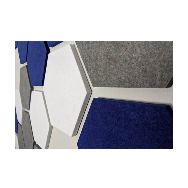 Audiodesigner PET Hexagon Grey 6 Ηχοαπορροφητικά Πάνελ 20 cm / 1 τ.μ. με Βενζινόκολλα (Σετ)