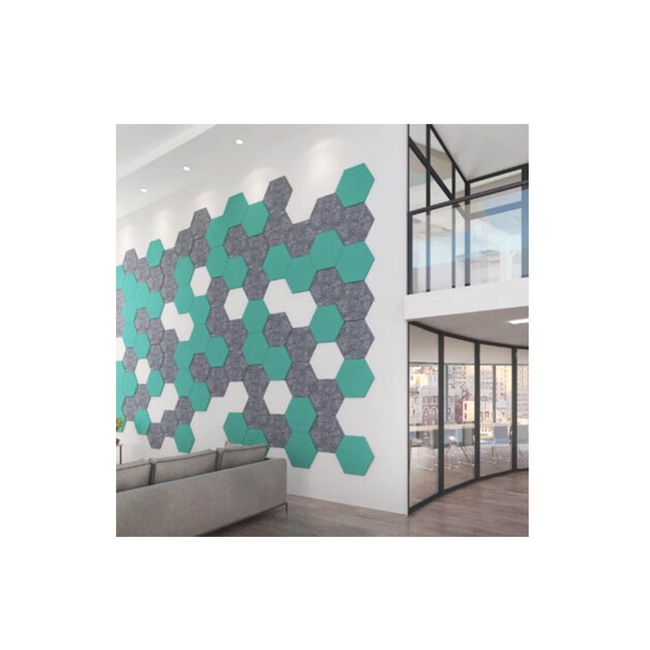 Audiodesigner PET Hexagon Grey 6 Ηχοαπορροφητικά Πάνελ 20 cm / 1 τ.μ. με Βενζινόκολλα (Σετ)