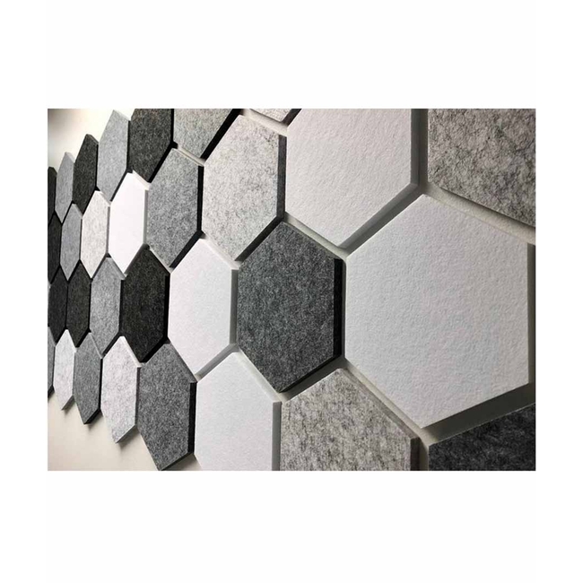 Audiodesigner PET Hexagon Grey 6 Ηχοαπορροφητικά Πάνελ 20 cm / 1 τ.μ. με Βενζινόκολλα (Σετ)