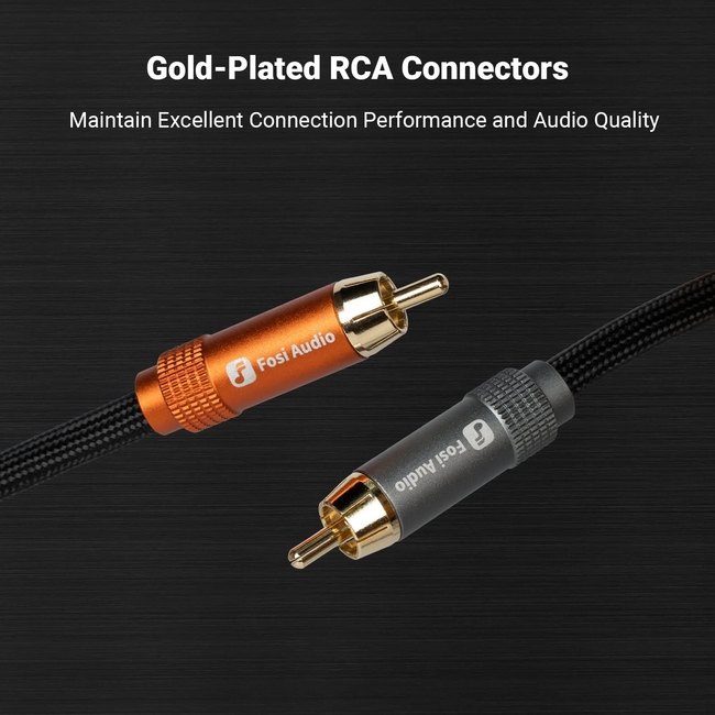 Fosi Audio RCA Cables - 1.2m