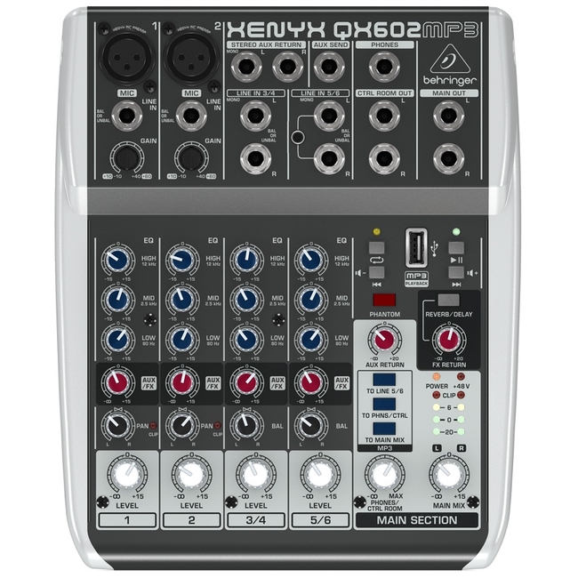 Behringer XENYX QX602 MP3 - 2 mic 2 stereo