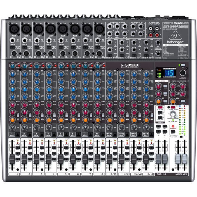 Behringer XENYX X2222 USB - 8 mic 5 stereo -Εγγύηση Αντιπροσωπείας- 