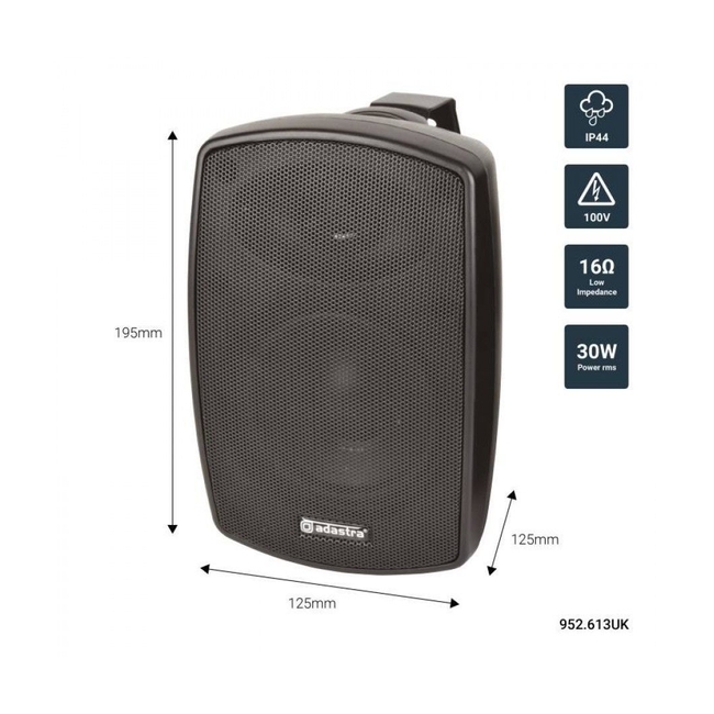 Adastra BH4V-B Επιτοίχιο Ηχείο Εσωτερικού / Εξωτερικού Χώρου 4" 30W RMS Μαύρο (Τεμάχιο) Διαθέσιμο προς ακρόαση