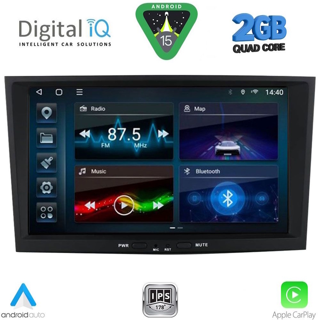 DIGITAL IQ BLD 218BL_CPA (8" DECK) MULTIMEDIA SYSTEM for OPEL ALL mod. 2003-2014 (BLACK)