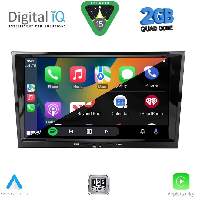 DIGITAL IQ BLD 218BL_CPA (8" DECK) MULTIMEDIA SYSTEM for OPEL ALL mod. 2003-2014 (BLACK)