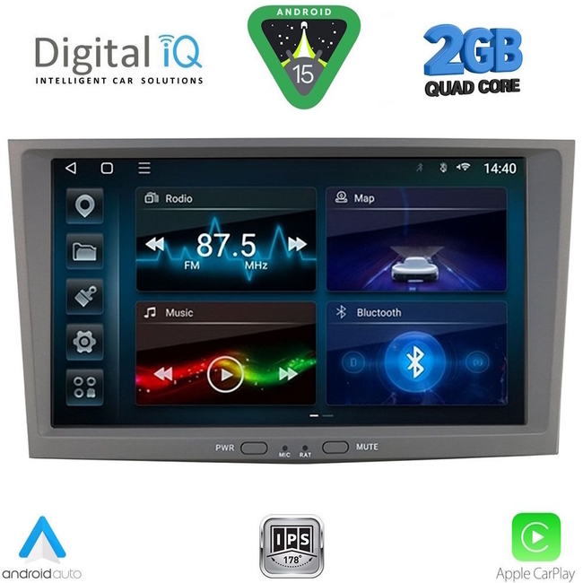 DIGITAL IQ BLD 218BL_CPA (8" DECK) MULTIMEDIA SYSTEM for OPEL ALL mod. 2003-2014 (BLACK)