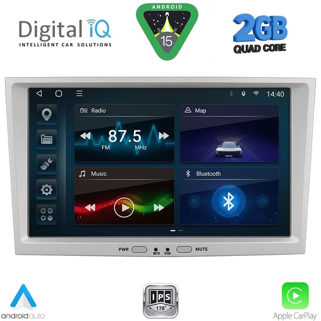 DIGITAL IQ BLD 218BL_CPA (8" DECK) MULTIMEDIA SYSTEM for OPEL ALL mod. 2003-2014 (BLACK)