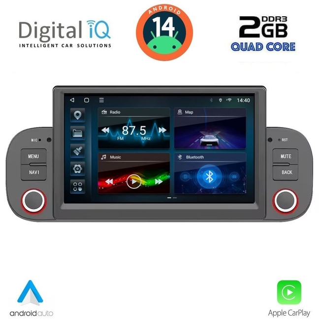 DIGITAL IQ BLD 222_CPA (7" DECK) MULTIMEDIA SYSTEM for FIAT PANDA mod. 2012-2021