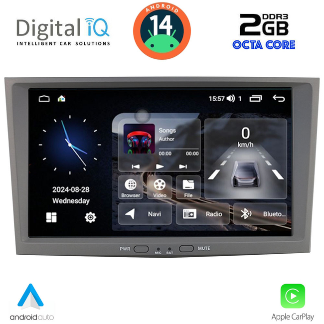 DIGITAL IQ BLF 318GR_CPA (8" DECK) MULTIMEDIA SYSTEM for OPEL ALL mod. 2004-2014 (GREY)