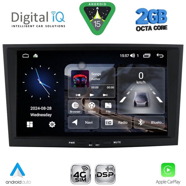 DIGITAL IQ BLF 318BL_CPA (8" DECK) MULTIMEDIA SYSTEM for OPEL ALL mod. 2004-2014 (BLACK)