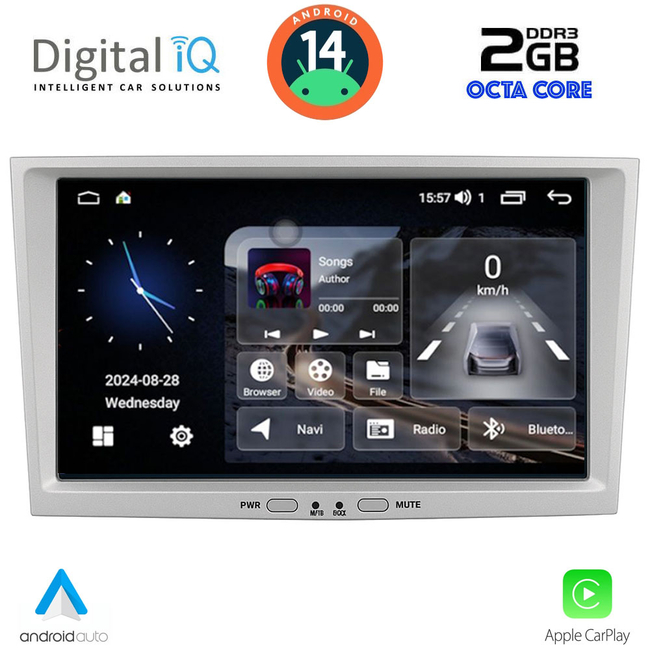 DIGITAL IQ BLF 318SL_CPA (8" DECK) MULTIMEDIA SYSTEM for OPEL ALL mod. 2004-2014 (SILVER)