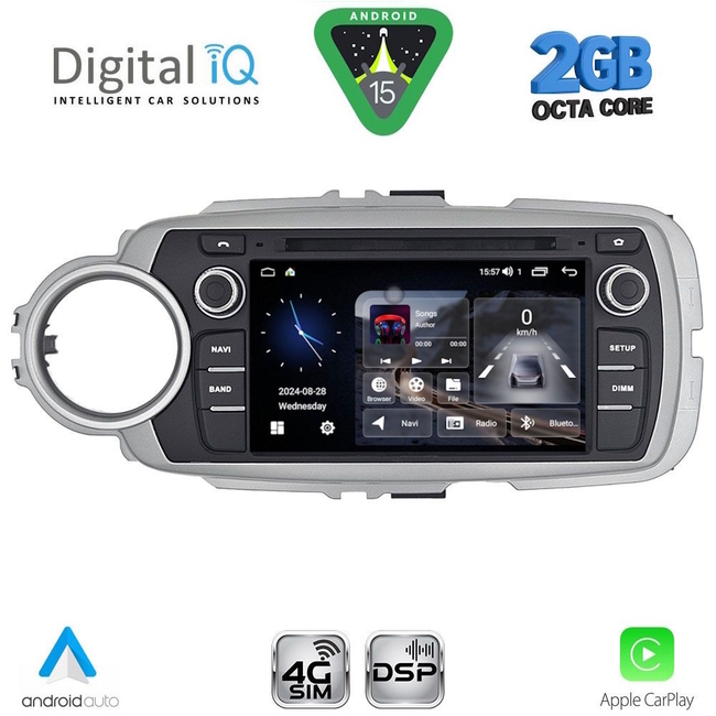 DIGITAL IQ BLD 030_CPA (7" DECK) MULTIMEDIA SYSTEM for TOYOTA YARIS mod. 2011-2020